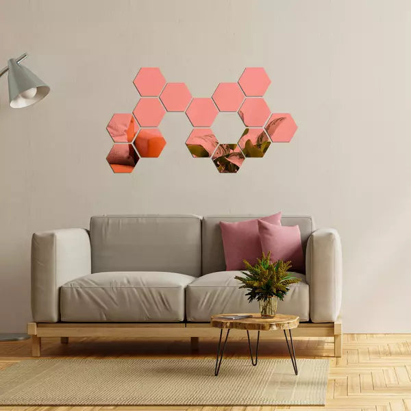 Espejos Decorativos Hexagonales MercadoWeb