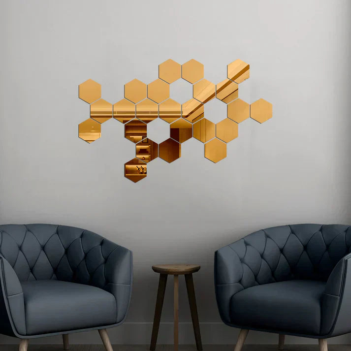 Espejos Decorativos Hexagonales MercadoWeb