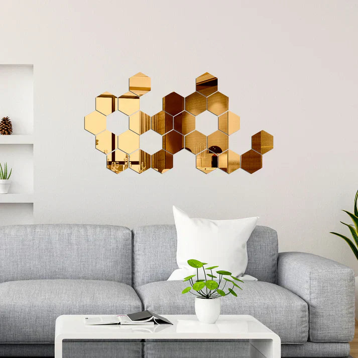 Espejos Decorativos Hexagonales MercadoWeb