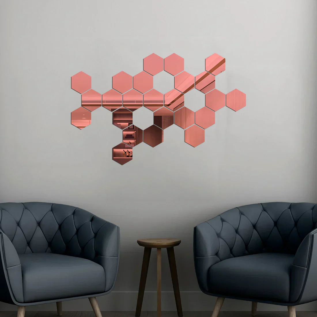 Espejos Decorativos Hexagonales MercadoWeb
