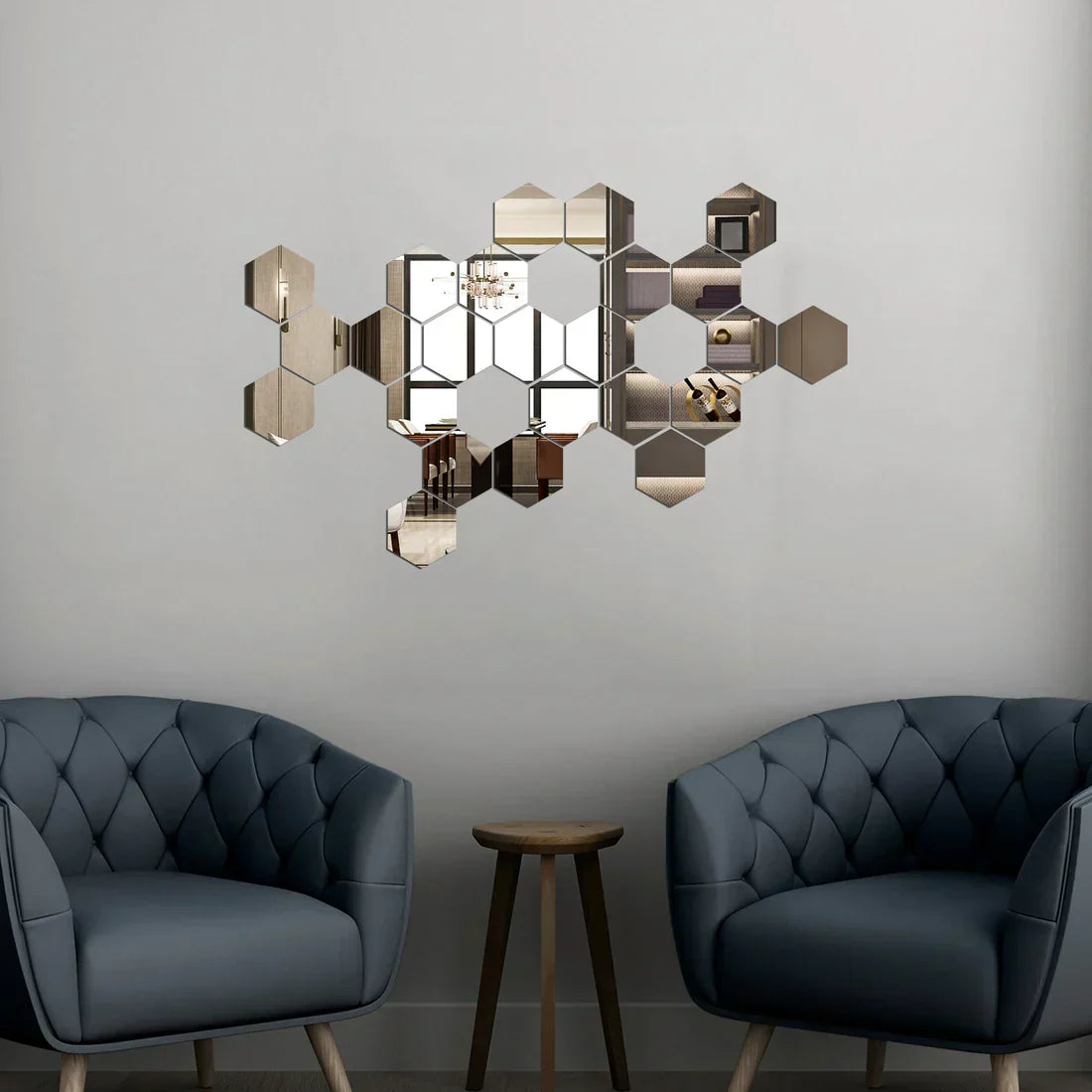 Espejos Decorativos Hexagonales MercadoWeb
