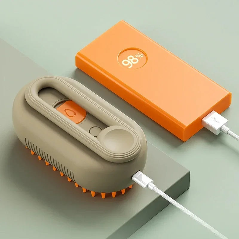 Cepillo Para Mascotas a Vapor Con Manija 3 en 1