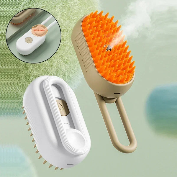 Cepillo Para Mascotas a Vapor Con Manija 3 en 1