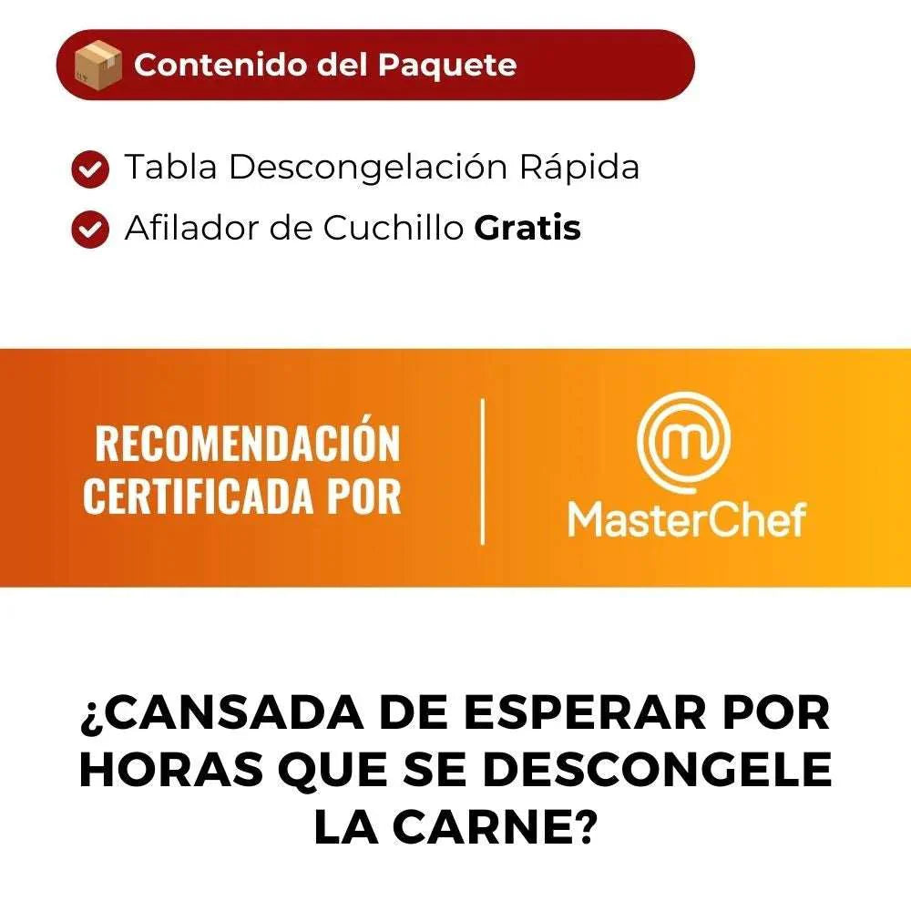 Tabla Descongelacíon Rápida + Afilador de Cuchillo GRATIS! 🎁 MercadoWeb