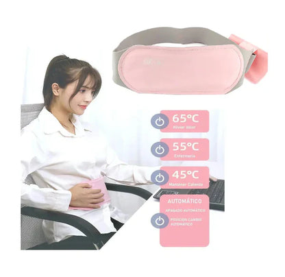😍40% OFF✅ Cinturón Masajeador Térmico para los Dolores Menstruales MercadoWeb