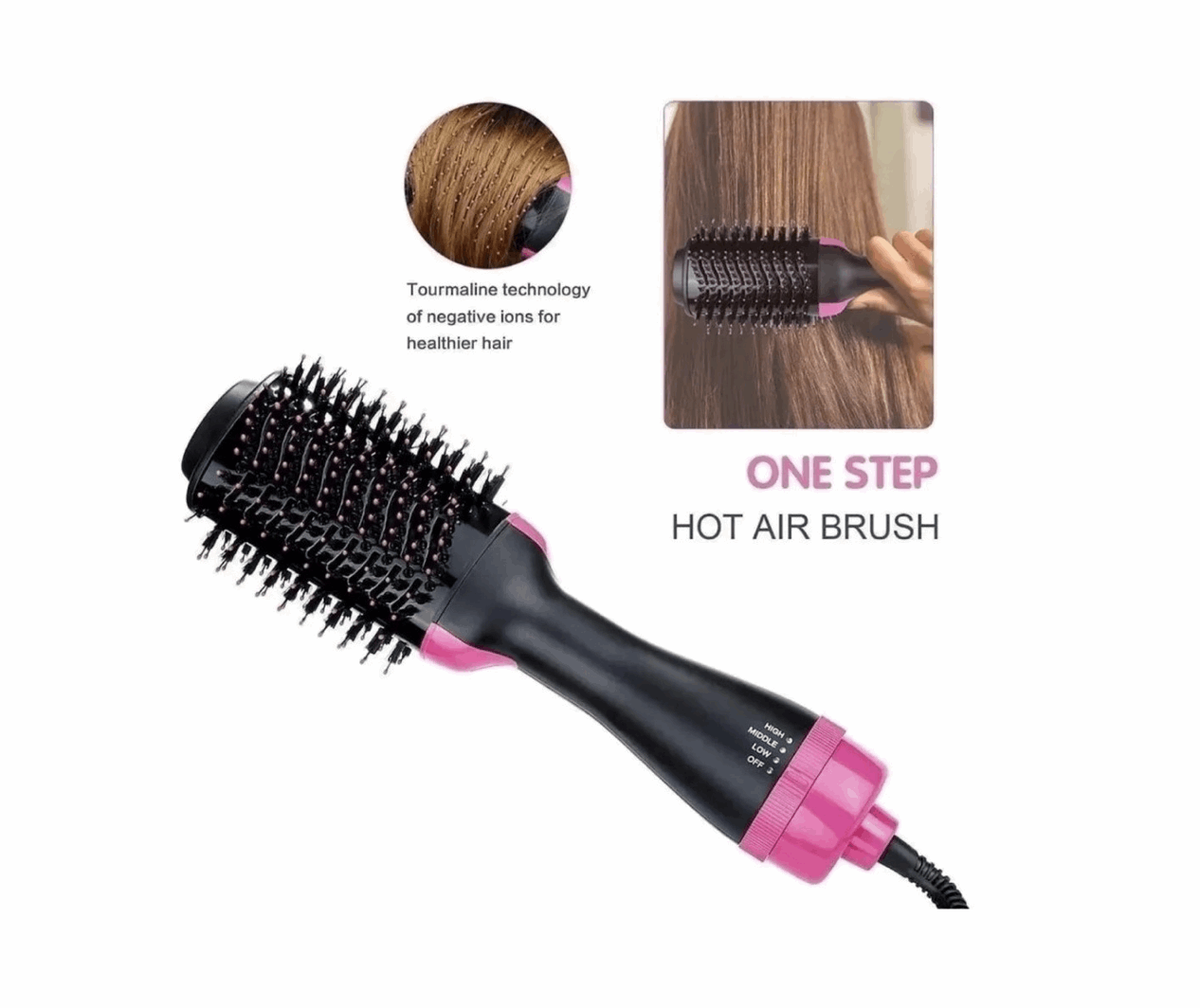 CEPILLO SECADOR GIRATORIO PARA CABELLO MercadoWeb