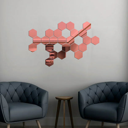Espejos Decorativos Hexagonales MercadoWeb