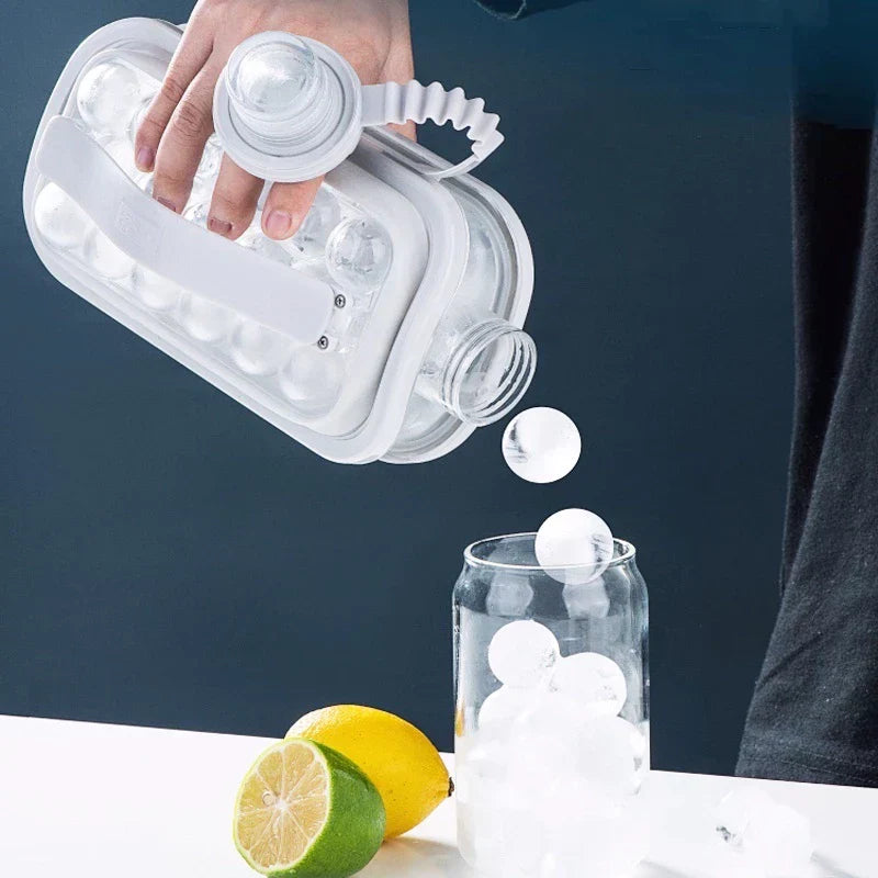 Botella de Hielo 2 en 1 - Botella Portátil y Molde de Hielo Redondo MercadoWeb