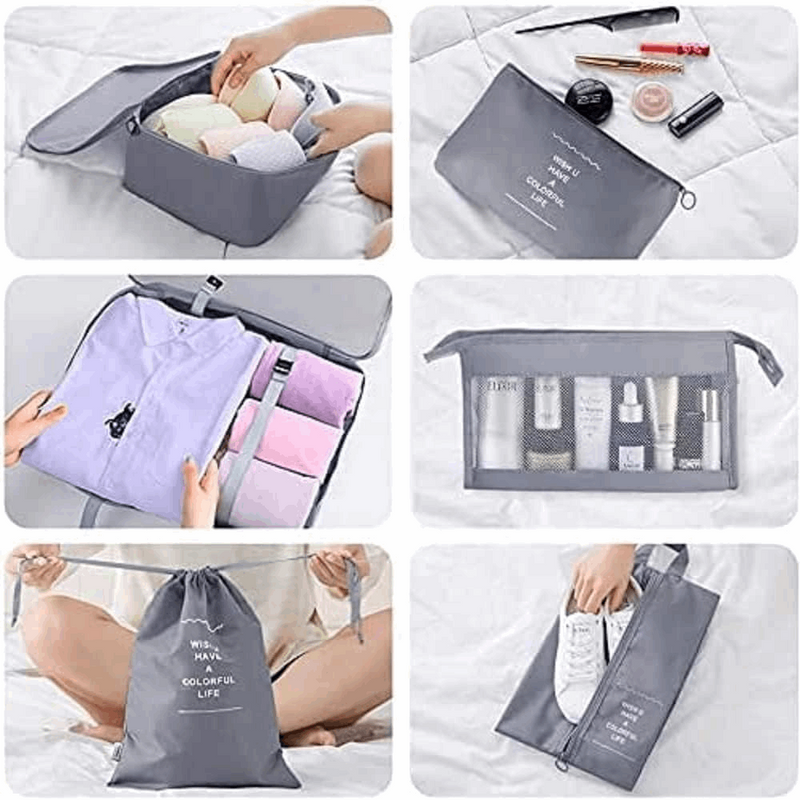 🧳🛫ENVÍO GRATIS Kit de 10 Organizadores para Ropa y Maleta MercadoWeb