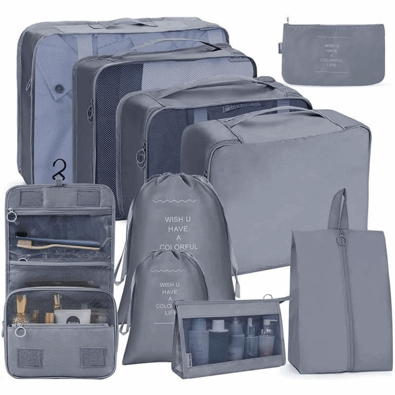 🧳🛫ENVÍO GRATIS Kit de 10 Organizadores para Ropa y Maleta MercadoWeb